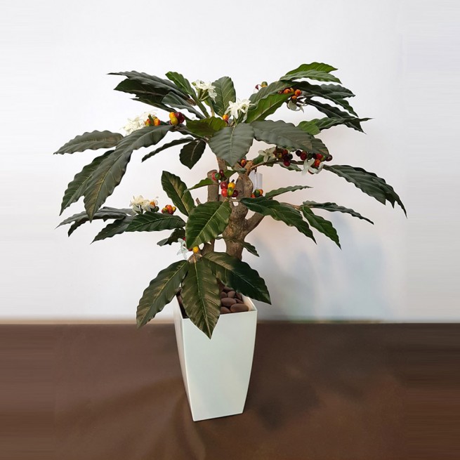 Planta semi-artificiala Ila, Coffee Robustina - 70 cm